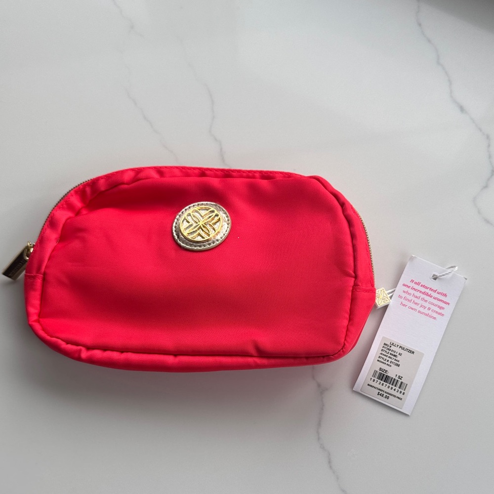 Lilly Pulitzer Jeanie Belt Bag Mizner Red NWT